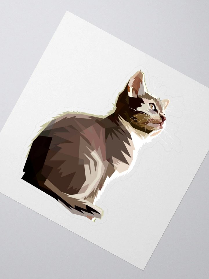 Geometric Black Cat Kiss Cut Stickers product image (2)