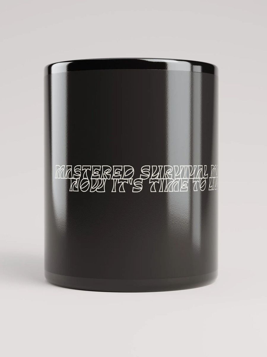 Survival Mode Off: Black Glossy Mug product image (6)