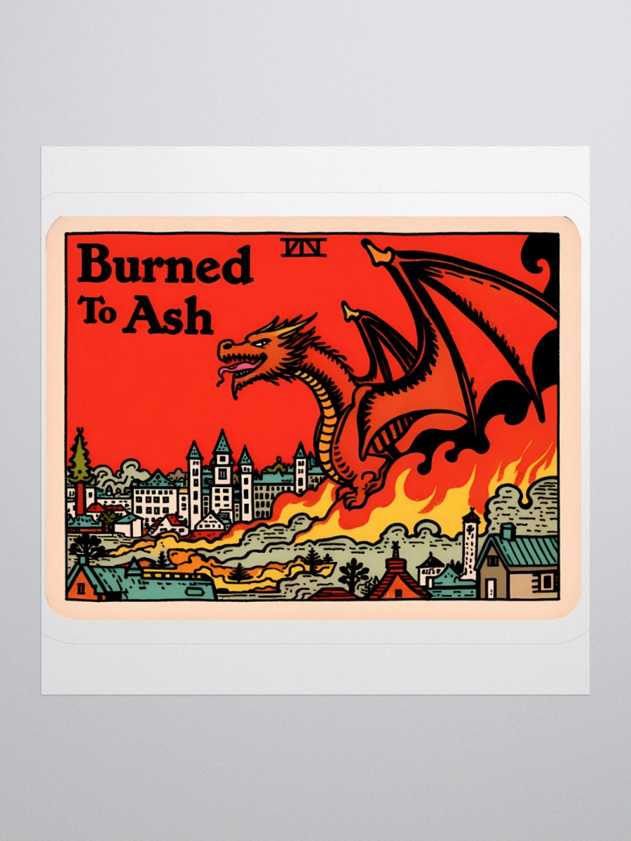 Fantasy Dragon Scene: Burned to Ash Sticker product image (2)