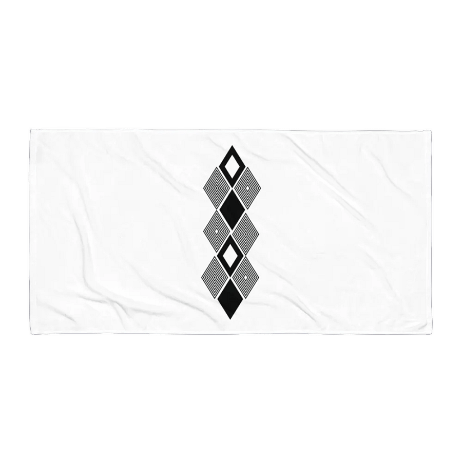 Black and white triangle design Sublimated Towel product image (1)