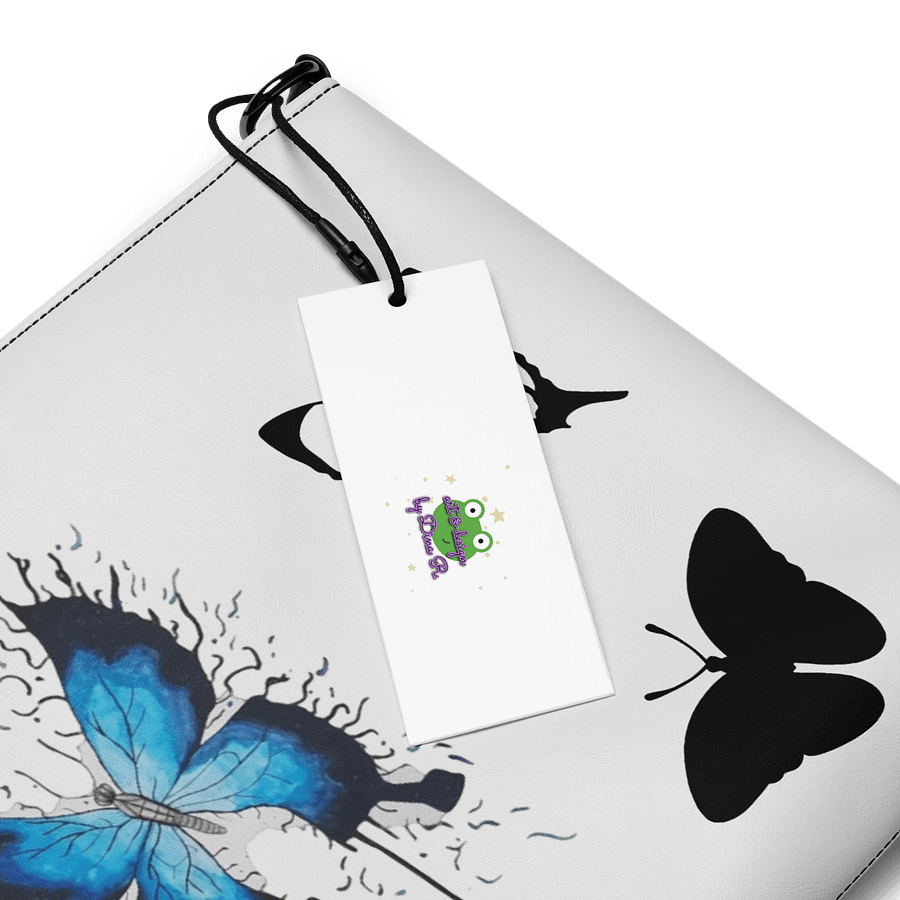 Blue Butterfly (art by Dina R.) akvarel painting with butterflies - Crossbody Bag product image (4)