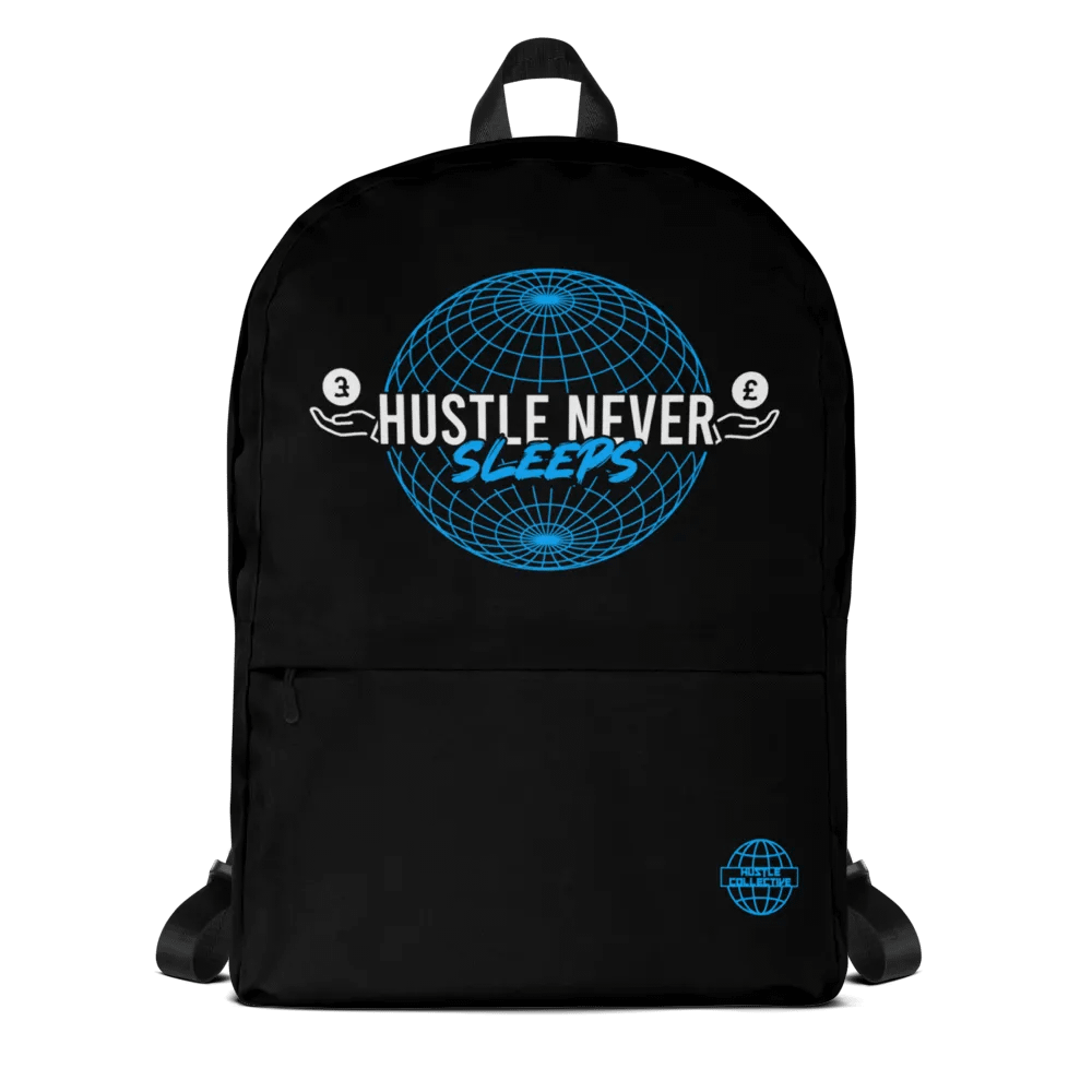 Hustle Never Sleeps Backpack (Black) product image (7)