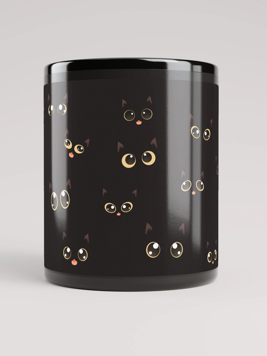 Black Cat Faces (Yellow Eyes) Mug product image (5)