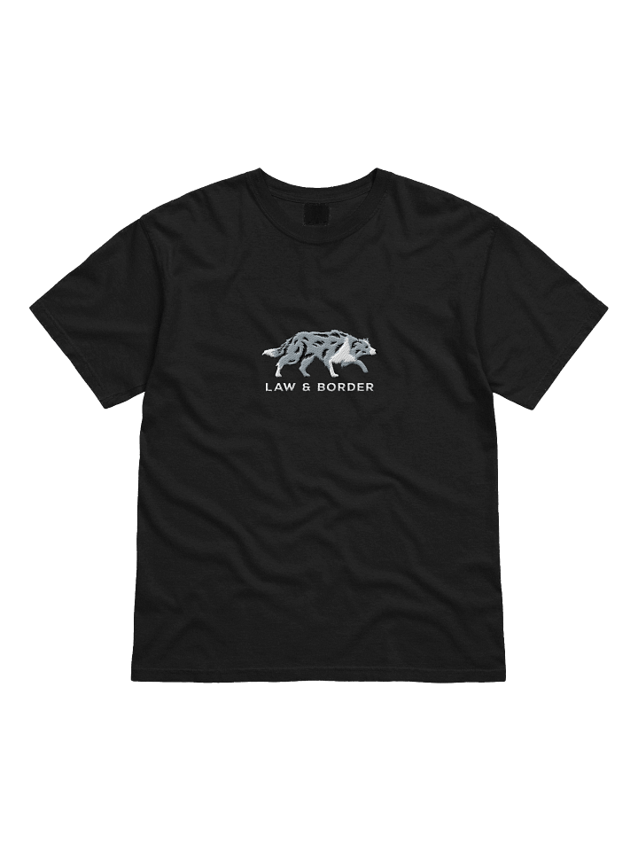 Law and Border T-Shirt(Embroidered) of a Border Collie(Blue Merle) product image (2)