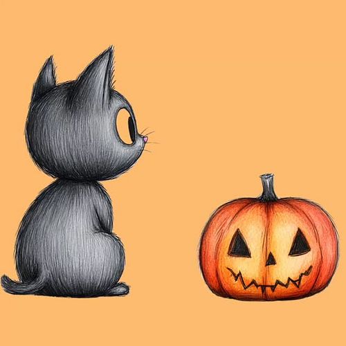 Rainy day just feels like it needs some Halloween clip art creation… feeling cute, might add it to the shop later!!