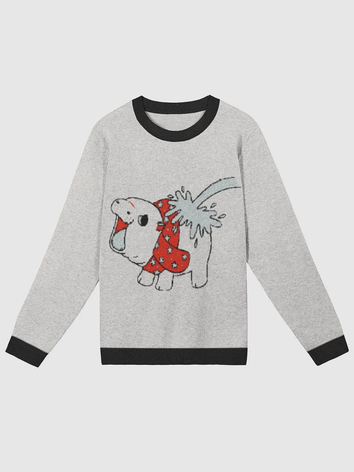 MOODENG'S SPLASHY KNITTED CREWNECK SWEATER! product image (1)