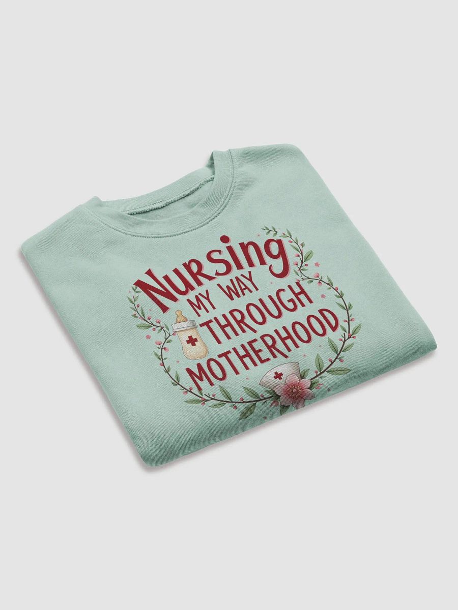 Nursing My Way Through Motherhood Crop Sweatshirt product image (20)
