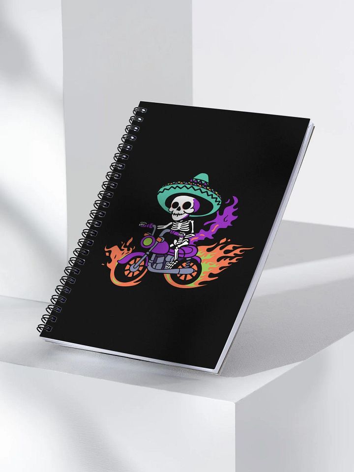 Bone to be Wild Colorful Dotted Spiral Notebook product image (2)