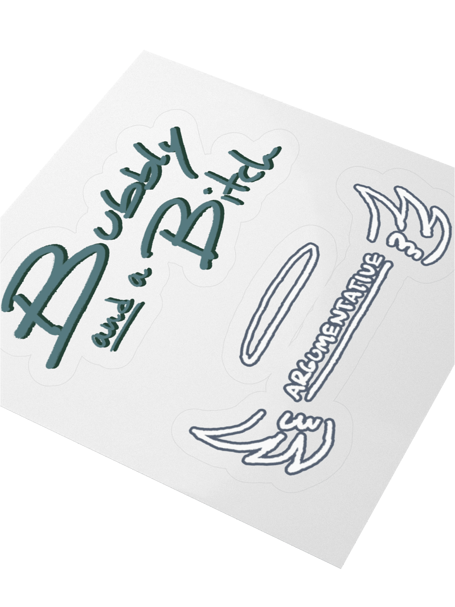 Bubbly and a B (forest shadow design) sticker pack product image (9)
