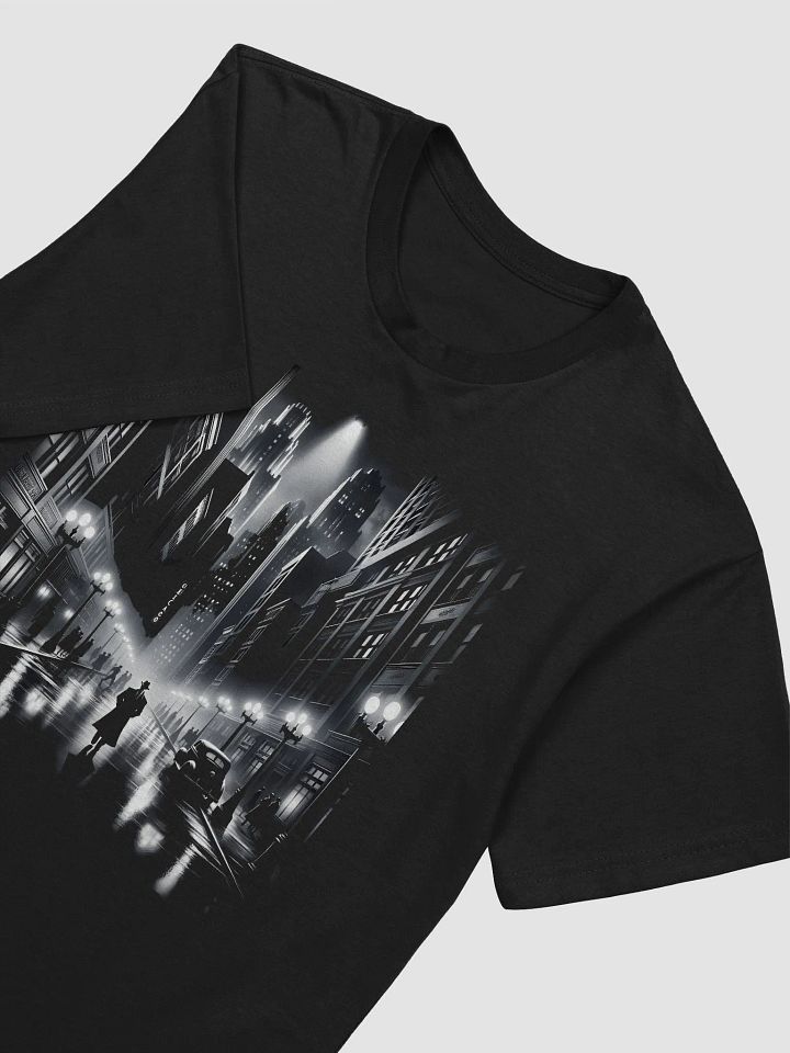 Chicago Nocturne: Vintage Film Noir Scene (Front Print Mens Tee) product image (2)