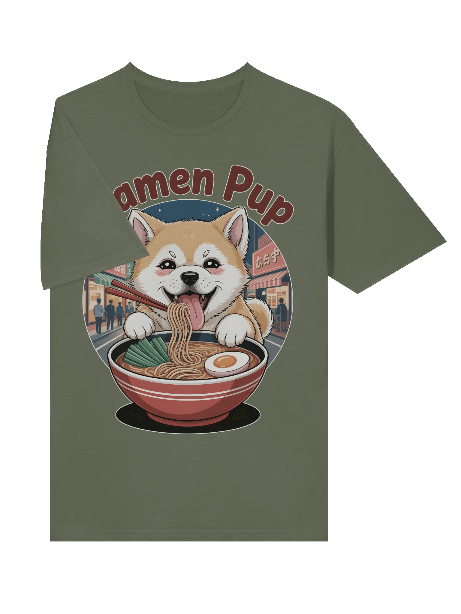 Ramen Pup Shiba Inu T-Shirt | Kawaii Japanese Foodie & Anime Dog Tee product image (5)