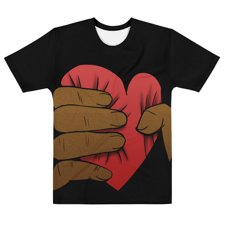 Big Heart Squeeze (black shirt / dark brown skin tone) product image (1)