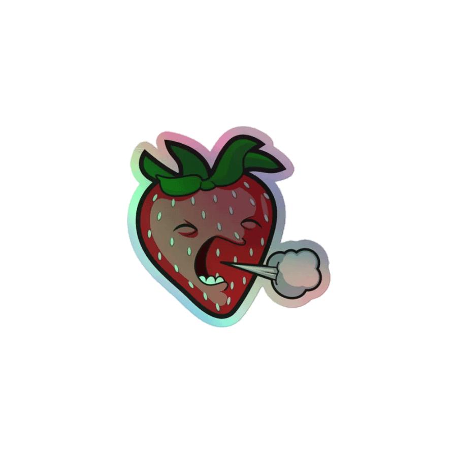 Holo Strawberry Cough Sticker product image (1)