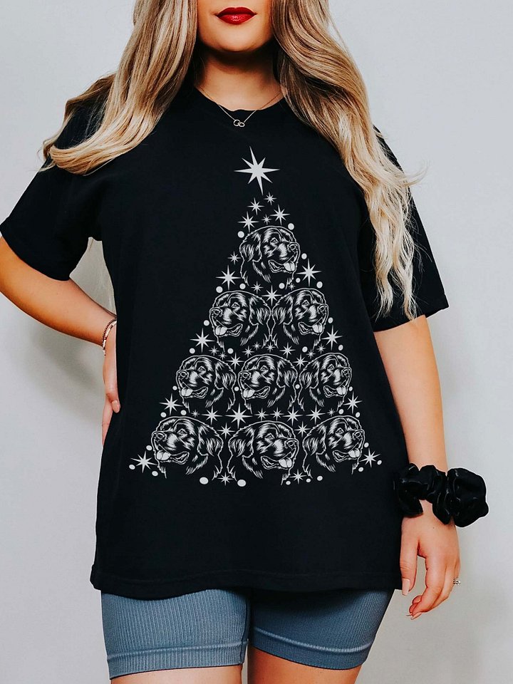 Newfoundland Dog Christmas Tree T-Shirt product image (1)