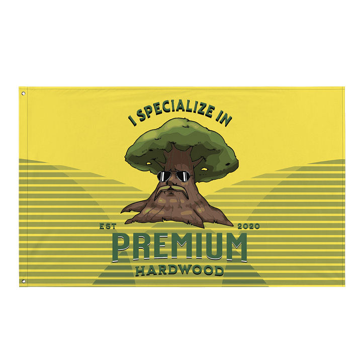 Premium Hardwood All-Over Print Flag product image (1)