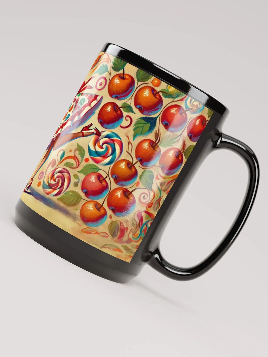 Happy Caramel Apple Coffee Cup - 15 oz Black Glossy Mug product image (5)