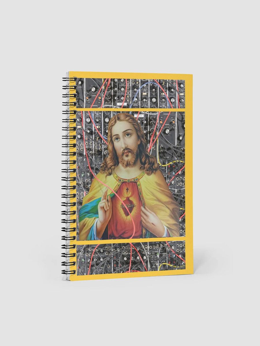 Jesus Christ Sacred Moog by Frank Fonik, EDM Techno Spiral Notebook product image (4)