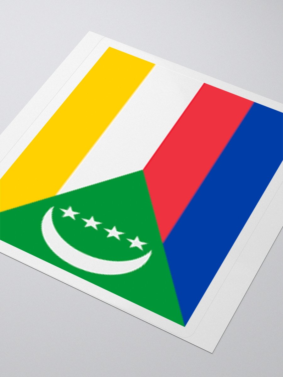 Comoros Flag Sticker | Crescent Stars Design | Durable Vinyl | 3 Sizes product image (8)