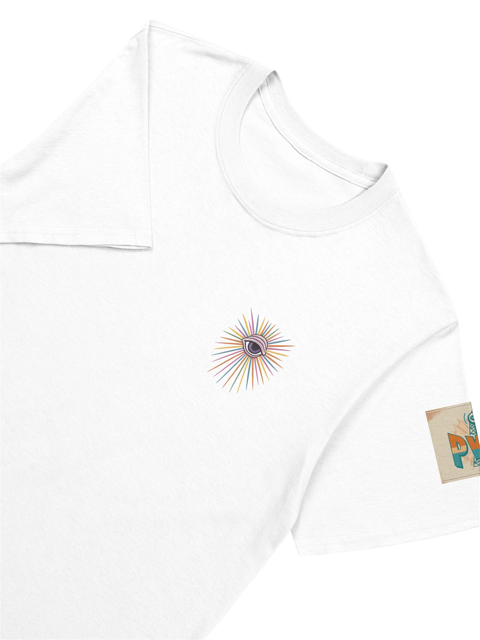 Unisex PWR Radiating Eye/Radio Tower White T-shirt product image (7)