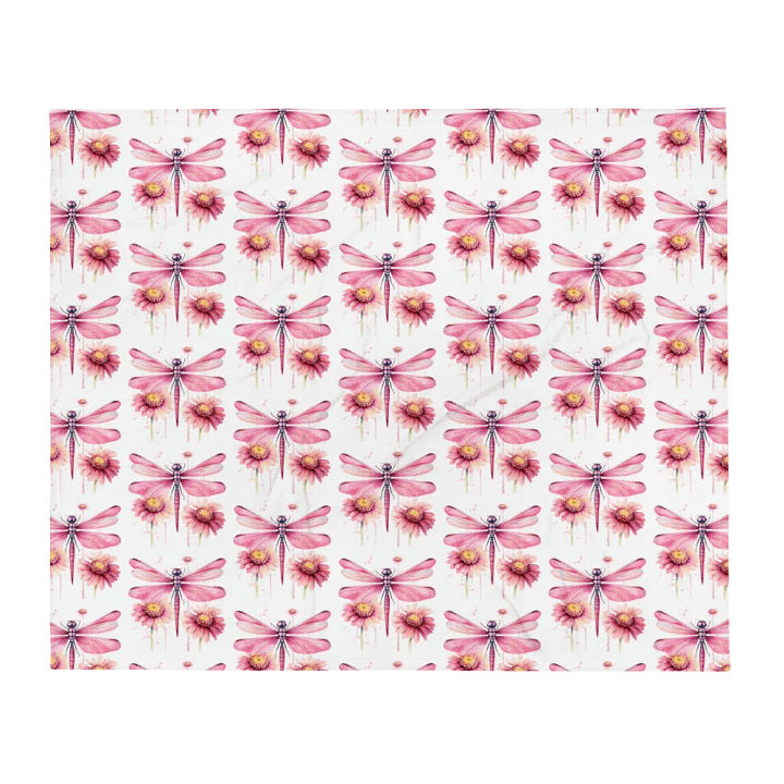 Pink Dragonfly Blanket product image (1)