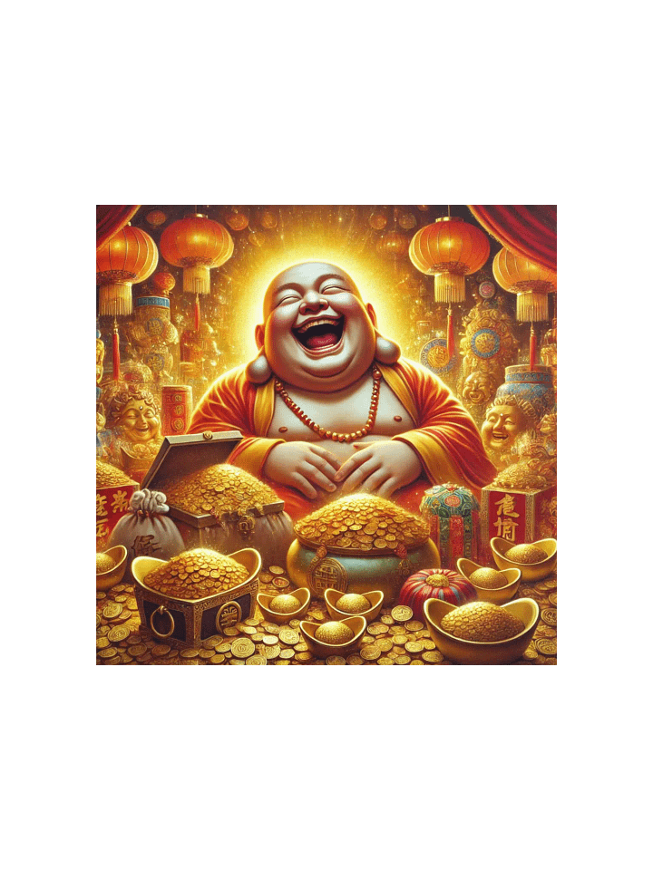 Laughing Buddha in a Pool of Wealth - Poster product image (1)