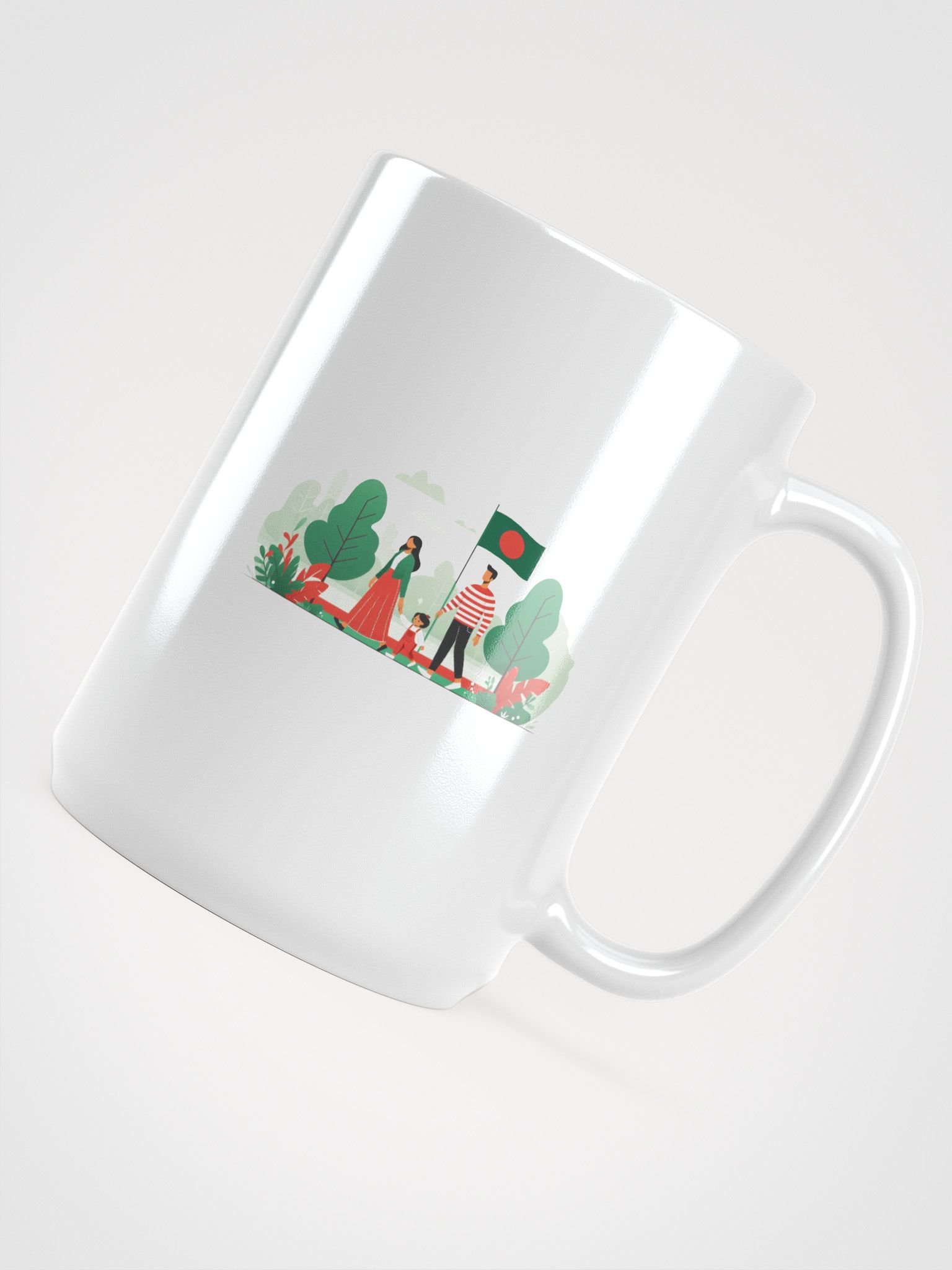 Bangladeshi Family Walking in Park – Mug product image (4)