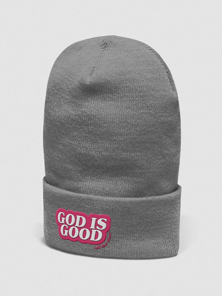 PINK God is Good Beanie product image (2)