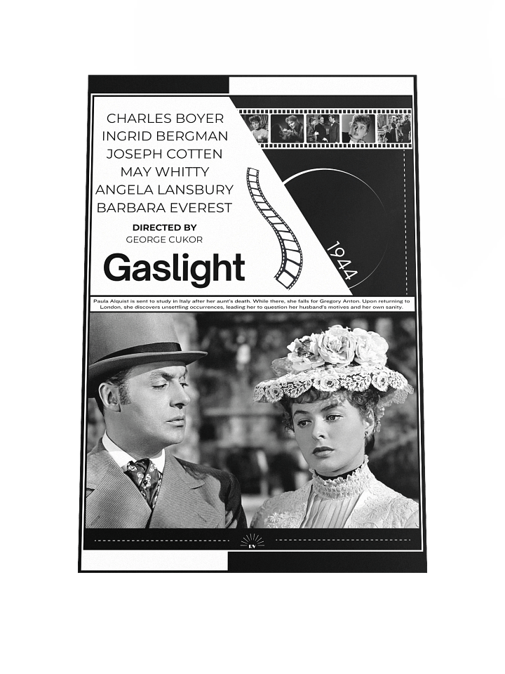 Gaslight with Ingrid Bergman and Charles Boyer 1944 | Movie Poster | 12x18 Wall Art product image (1)