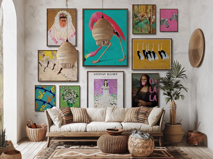 Maximalist Gallery Wall Set of 10 Vintage Art DIGITAL Prints product image (2)