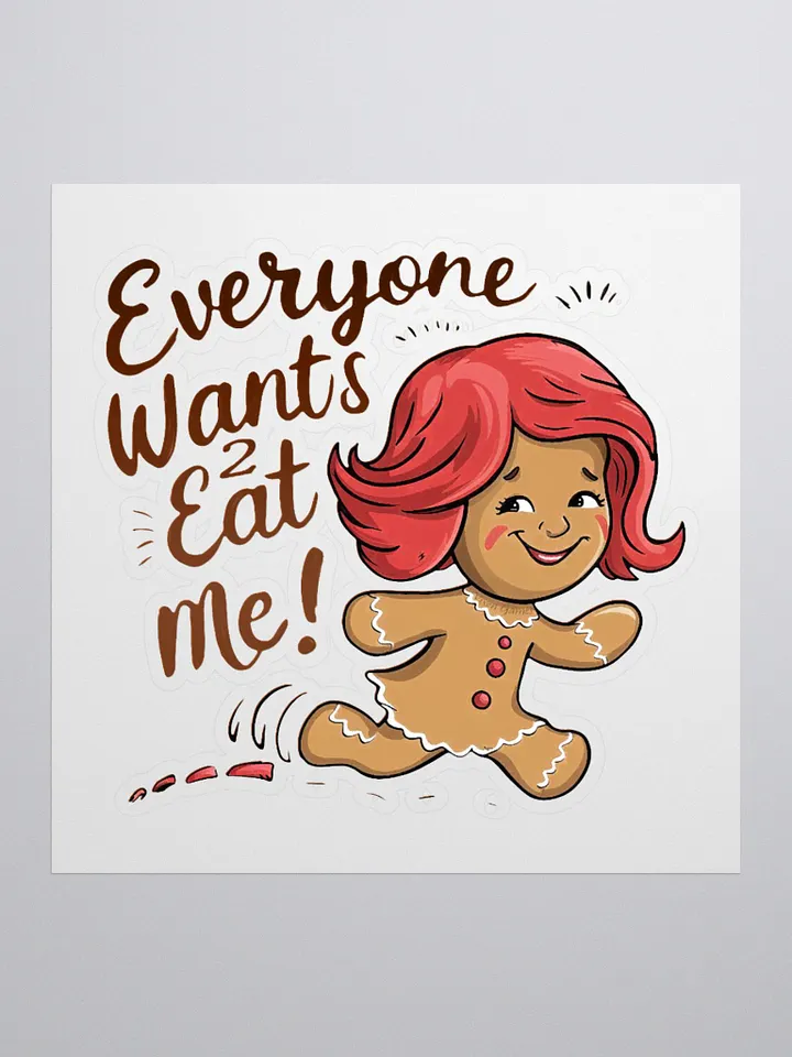 Everyone Wants To Eat me Ginger Girl Running Away sticker product image (2)
