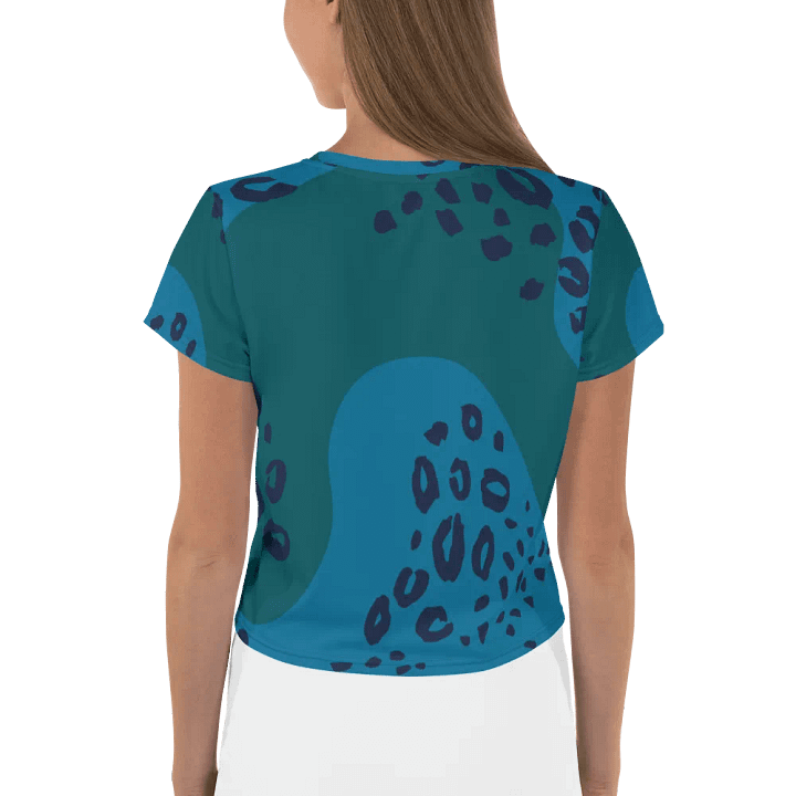 Teal Jungle Allure Crop Tee product image (2)