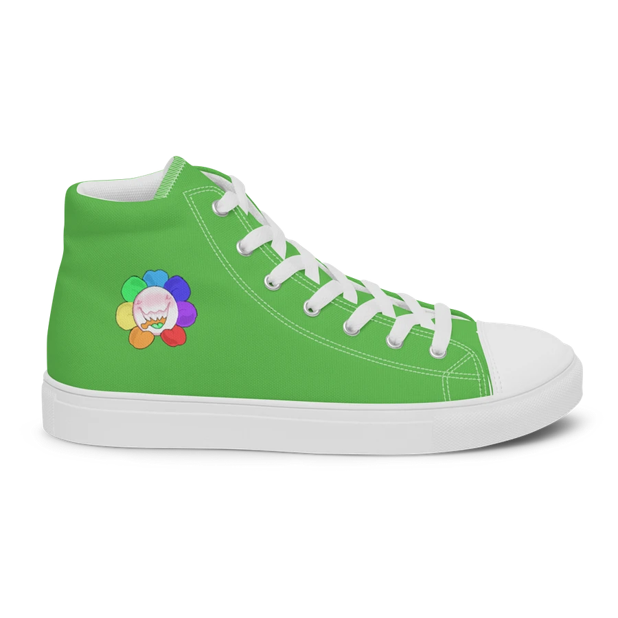 Green and White Flower Sneakers product image (29)