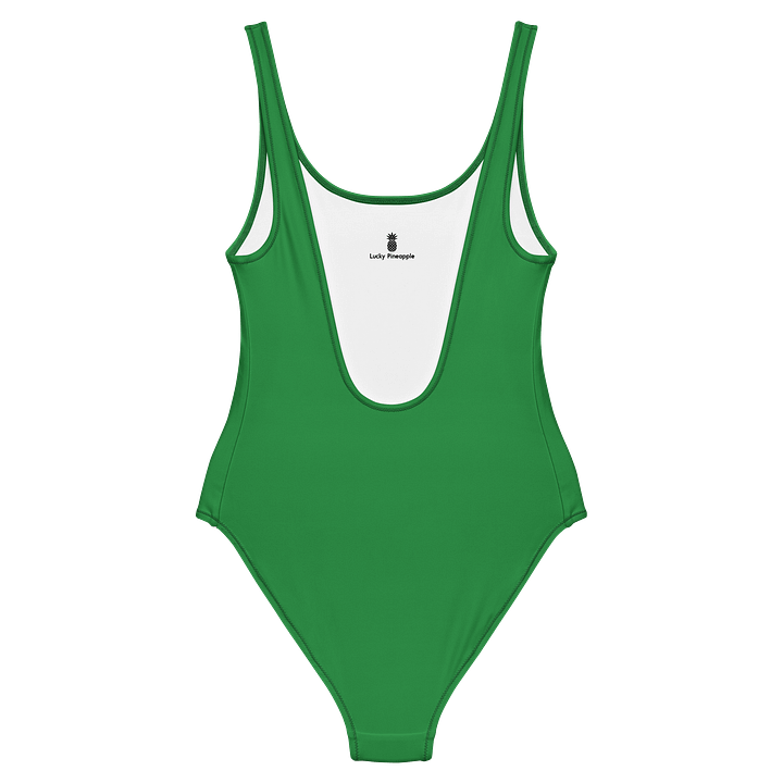 Leaf Green Solid Color Retro Inspired Women's One Piece Swimsuit product image (2)