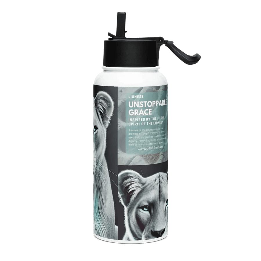 "Unstoppable Grace" Lioness Stainless Steel Water Bottle – A Tribute to Fierce Feminine Power product image (3)