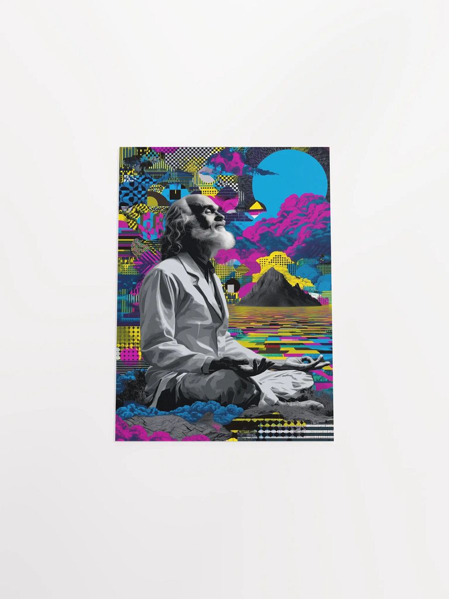 Psychedelic Ram DassMeditation: Pop Art Mountains, Neon Clouds, and Visionary Lotus Pose product image (11)