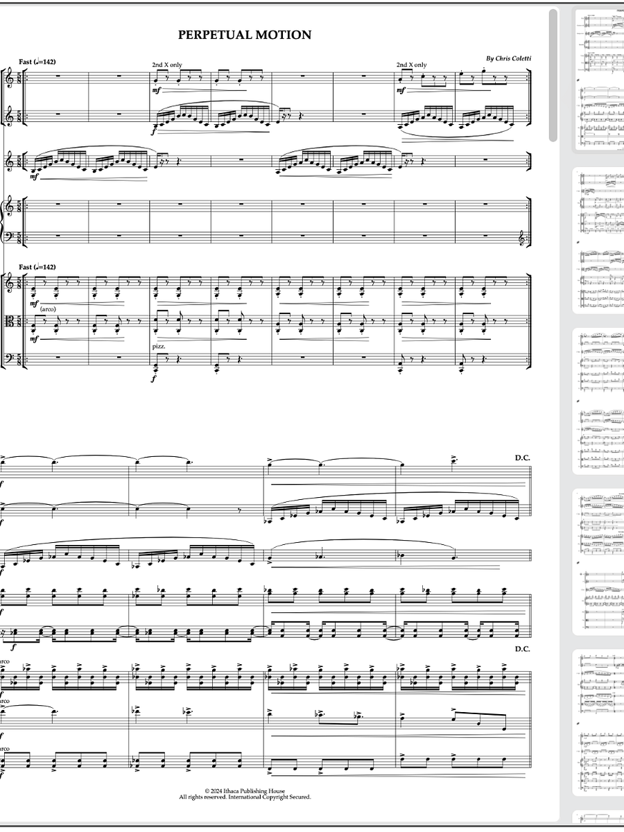 Chris Coletti: Perpetual Motion - for chamber ensemble product image (1)