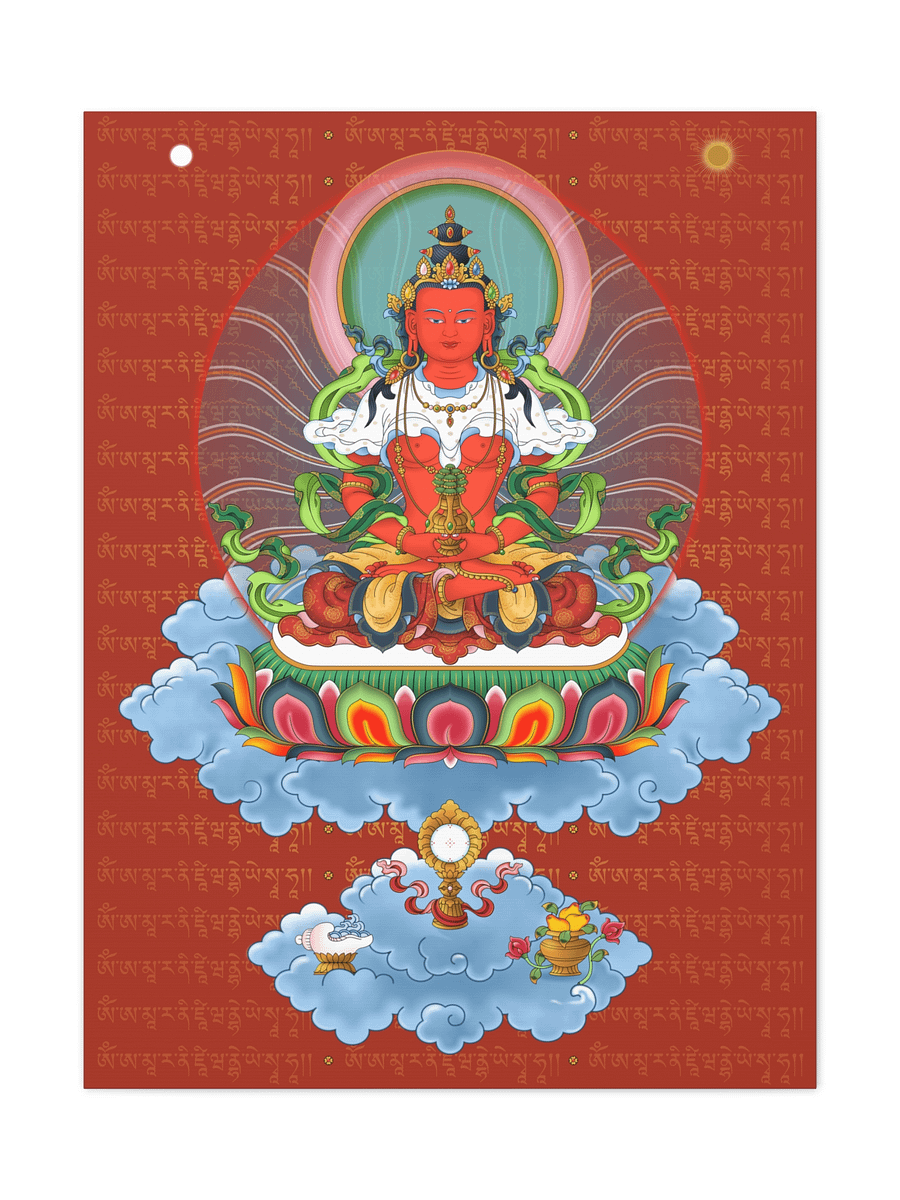 Amitayus Buddha thangka canvas print product image (1)