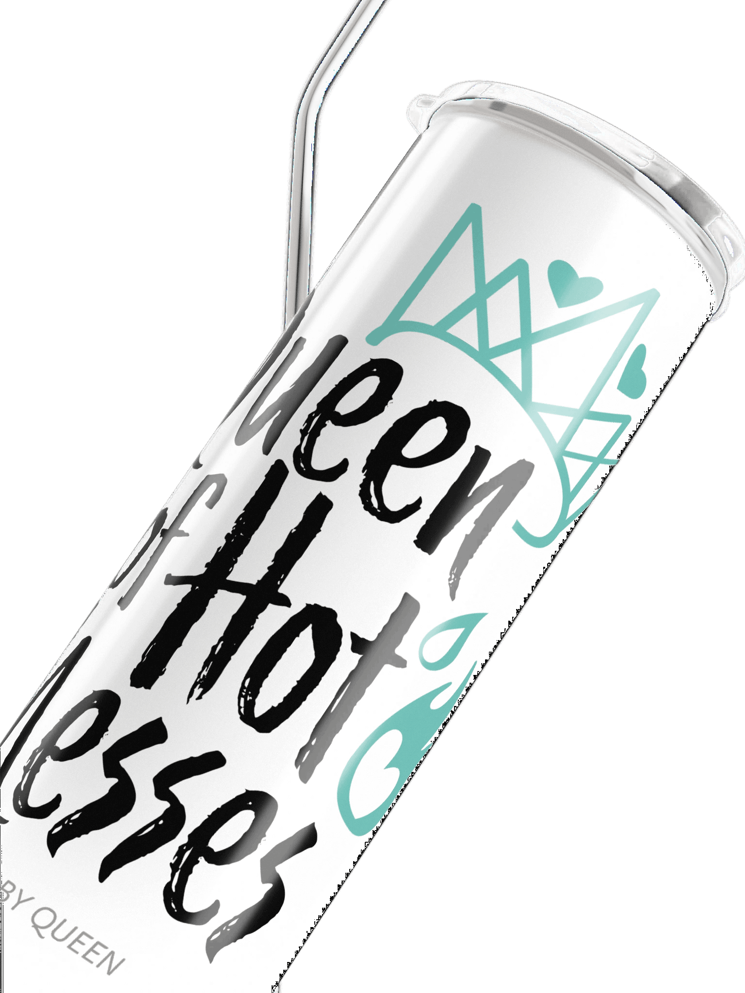 Queen Of Hot Messes Stainless Steel Tumbler (White) product image (4)