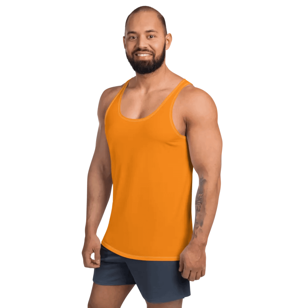 Plain Color Orange Tank Top product image (3)