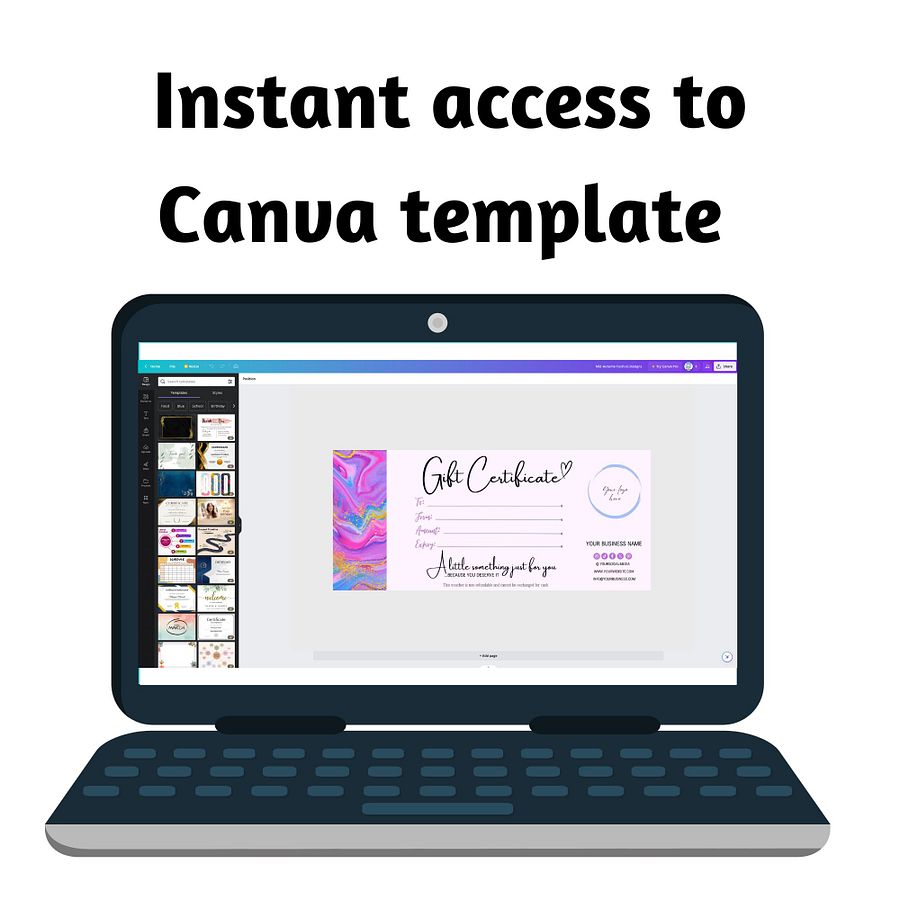 Unicorn - Gift Certificate Template product image (6)