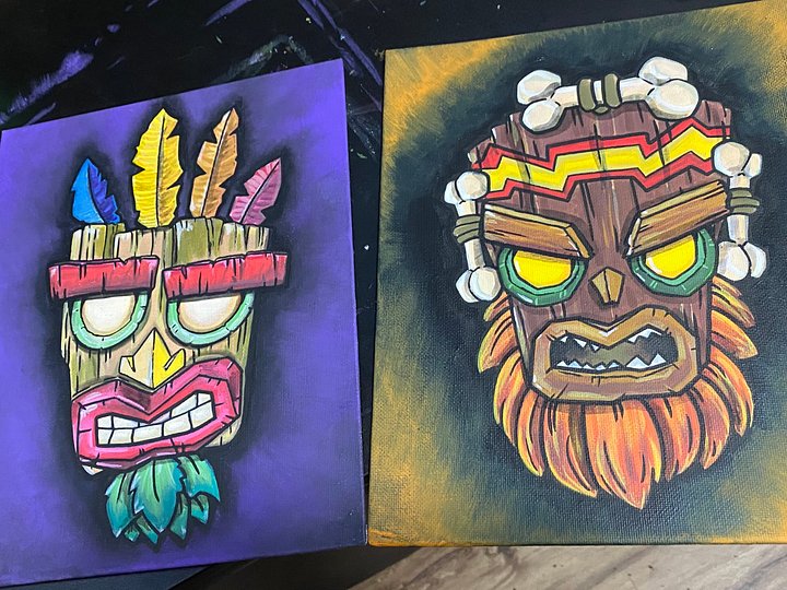 Mask One & Two (SET OF TWO ORIGINALS) 8" x 10" product image (1)
