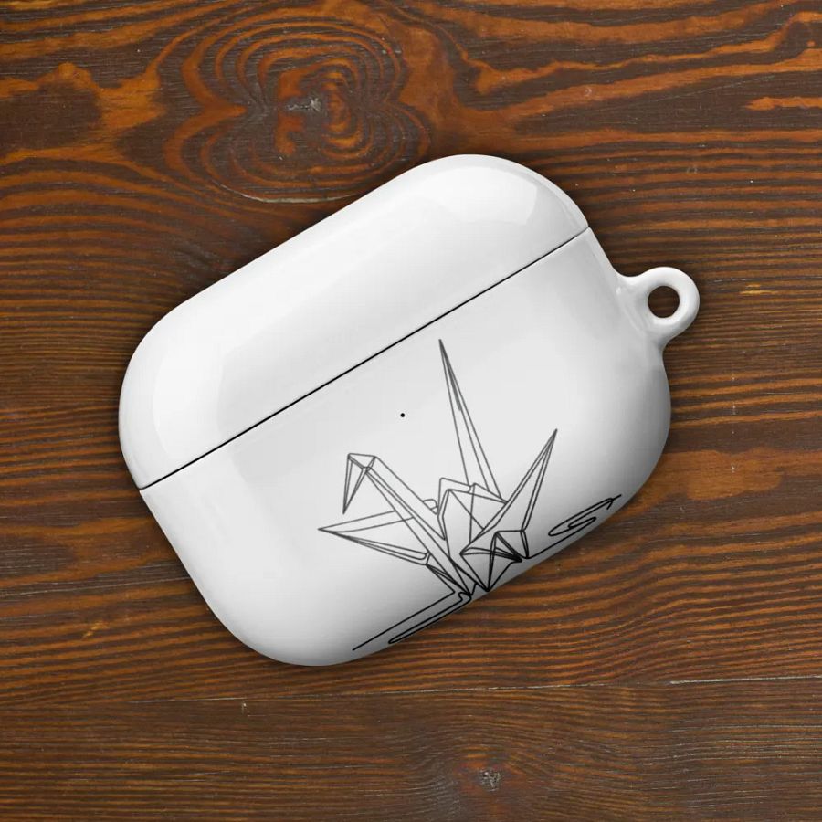 Origami Crane Line art All-Over Print AirPods® Case product image (49)