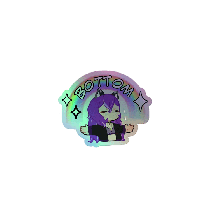 Holographic 'bottom' sticker product image (1)