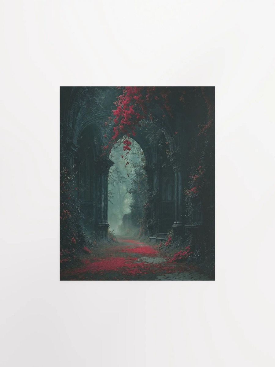 Gothic Archway Red Foliage Poster product image (7)