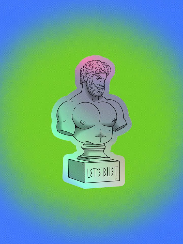 LET'S BUST Holographic Sticker product image (1)