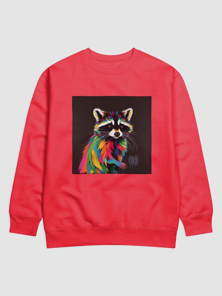Vibrant Raccoon Brushstrokes Sweatshirt product image (1)