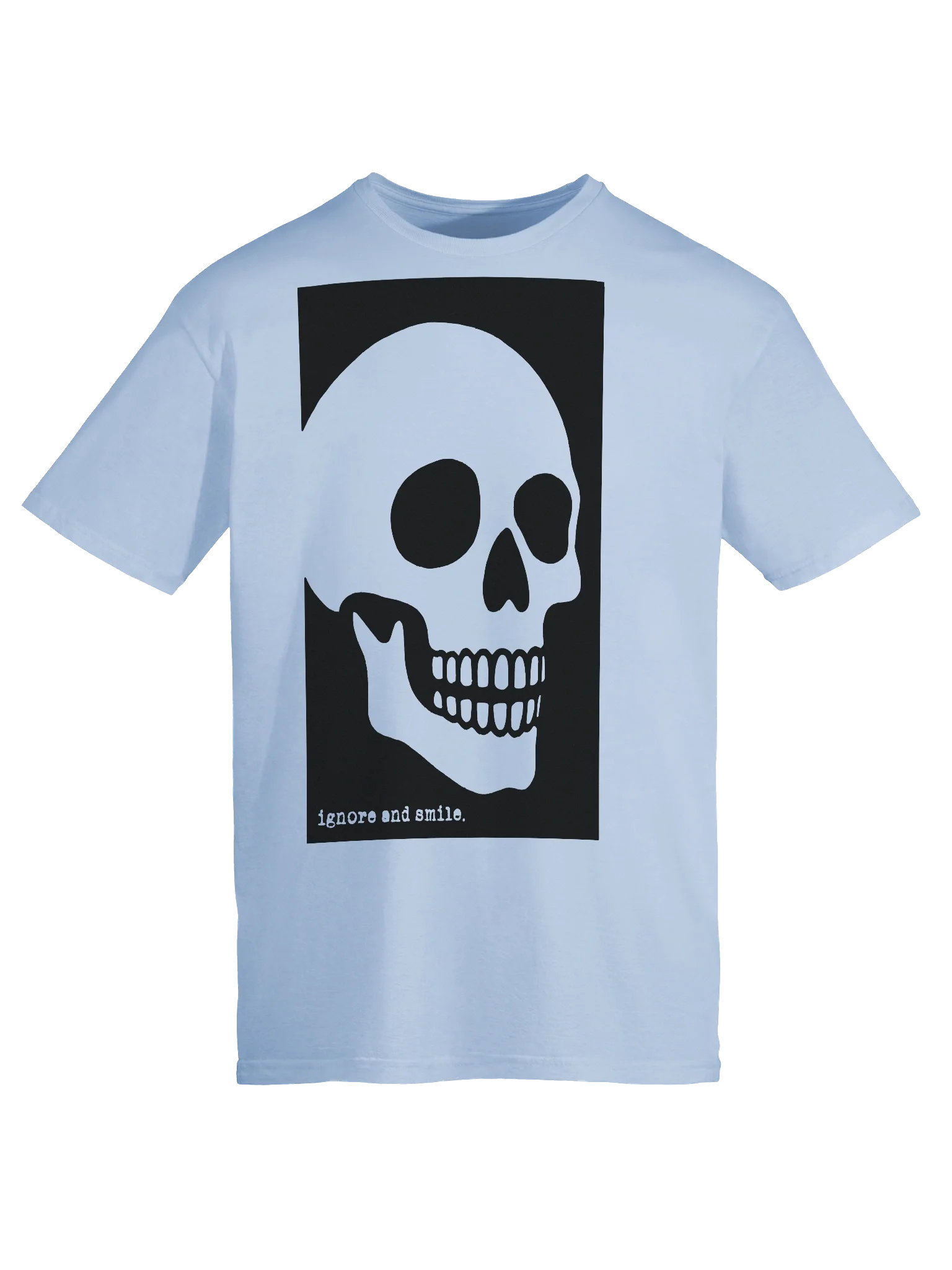 Not centered - ignore and smile skull Tee product image (74)