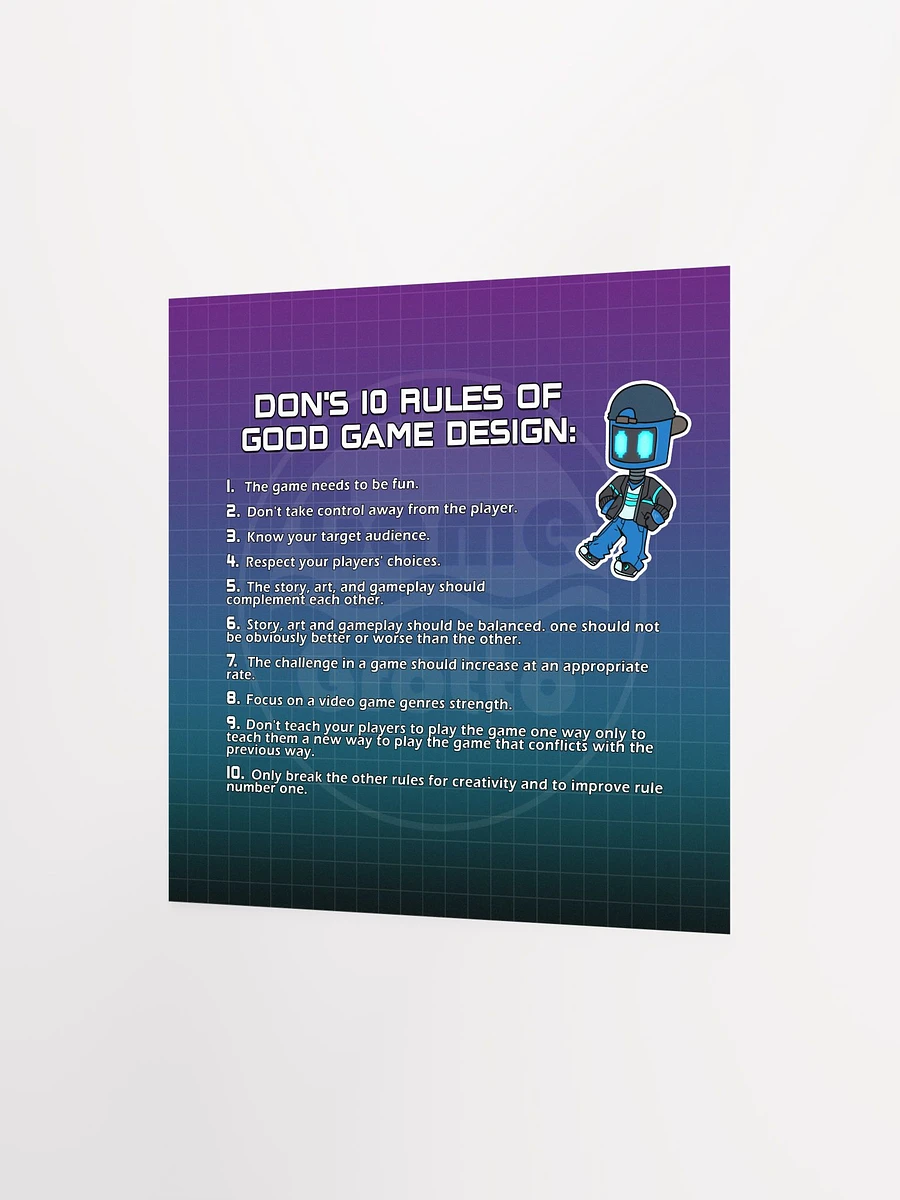 Don's 10 Rules of Good Game Design Poster product image (4)