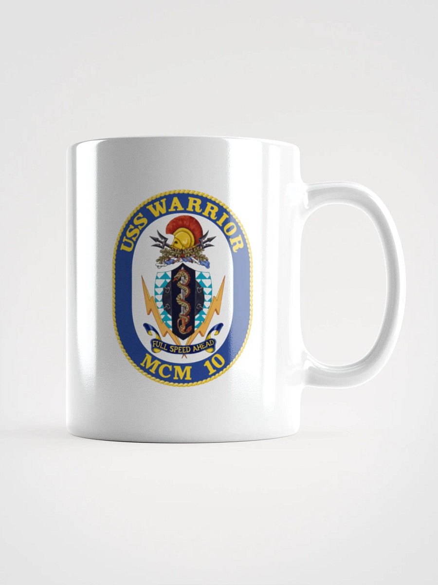USS Warrior MCM 10 White Coffee Cup product image (1)