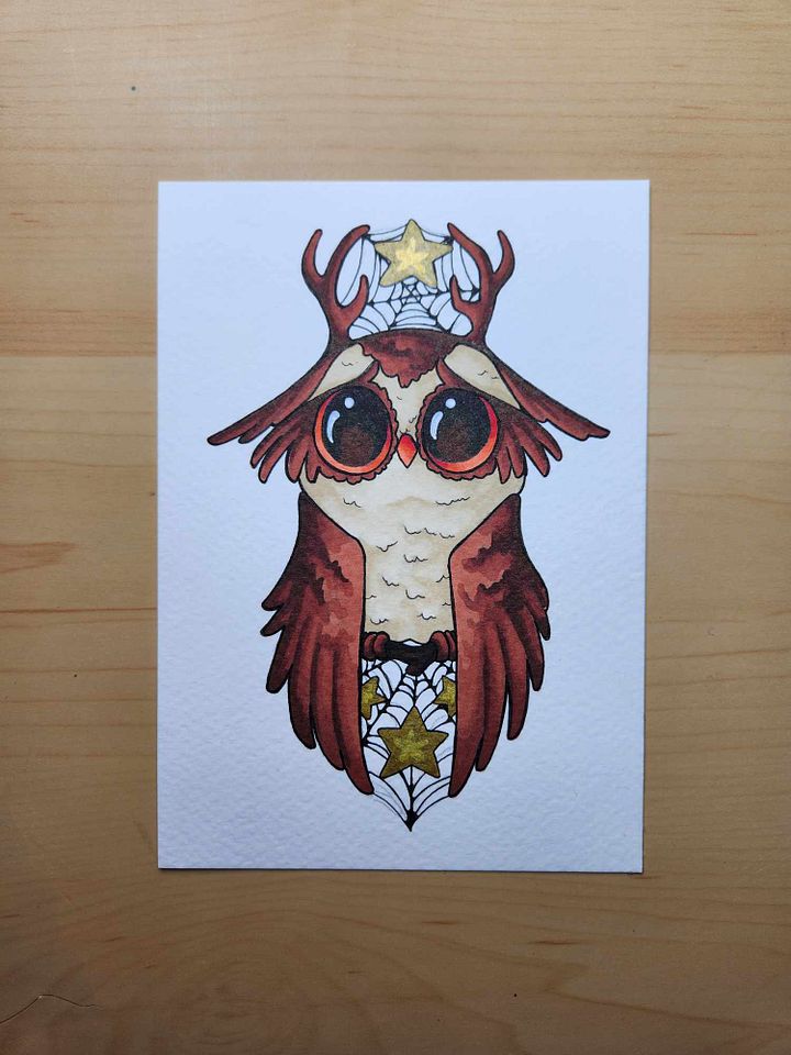 Dessin original Noël Hibou product image (2)